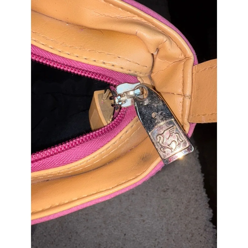 Pegasus Pink‎ & Tan Large Y2K Canvas Tote Shoulder Bag Carry-on